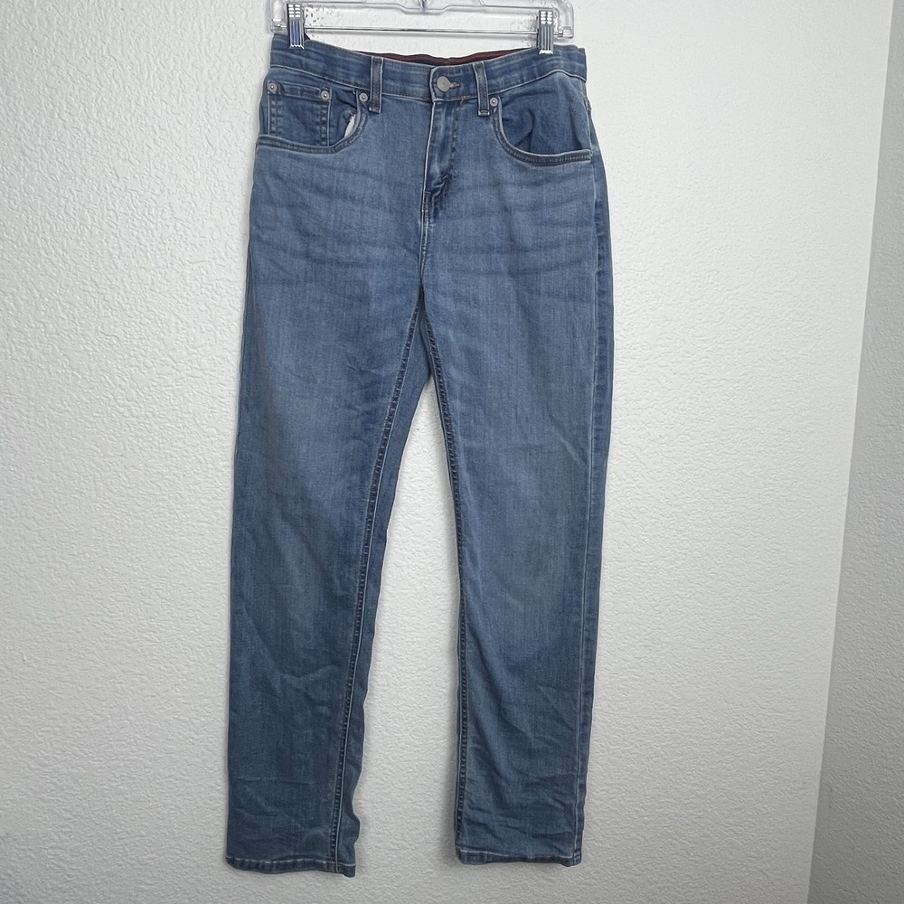 Levi's 514 Jeans Boys 16 Blue Denim Cotton Stretch Medium Wash Straight Leg